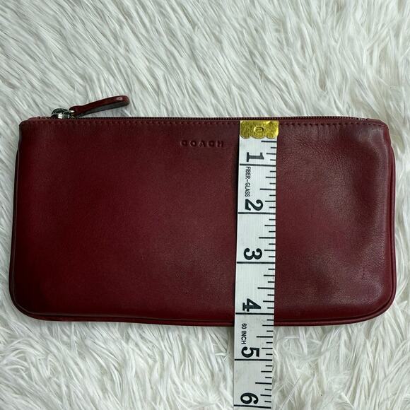 Vintage COACH y2k Red Slim Money Make up Cosmetic Case - Picture 14 of 14